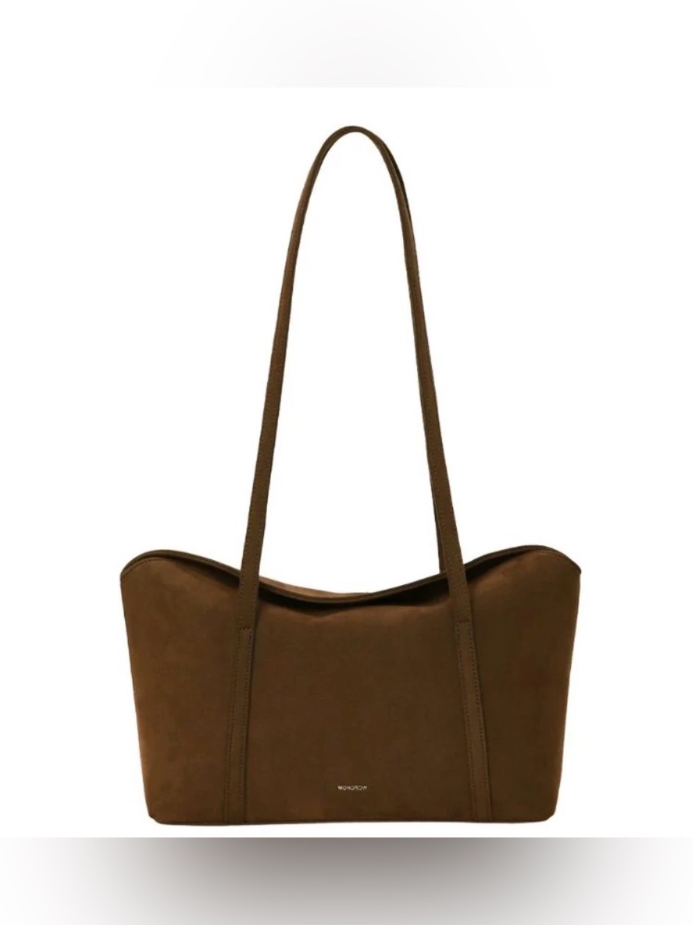 Monorow Sara bag chocolate brown faux suede shoulder purse bag